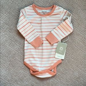 Sapling Child Organic Cotton Striped Onesie NWT